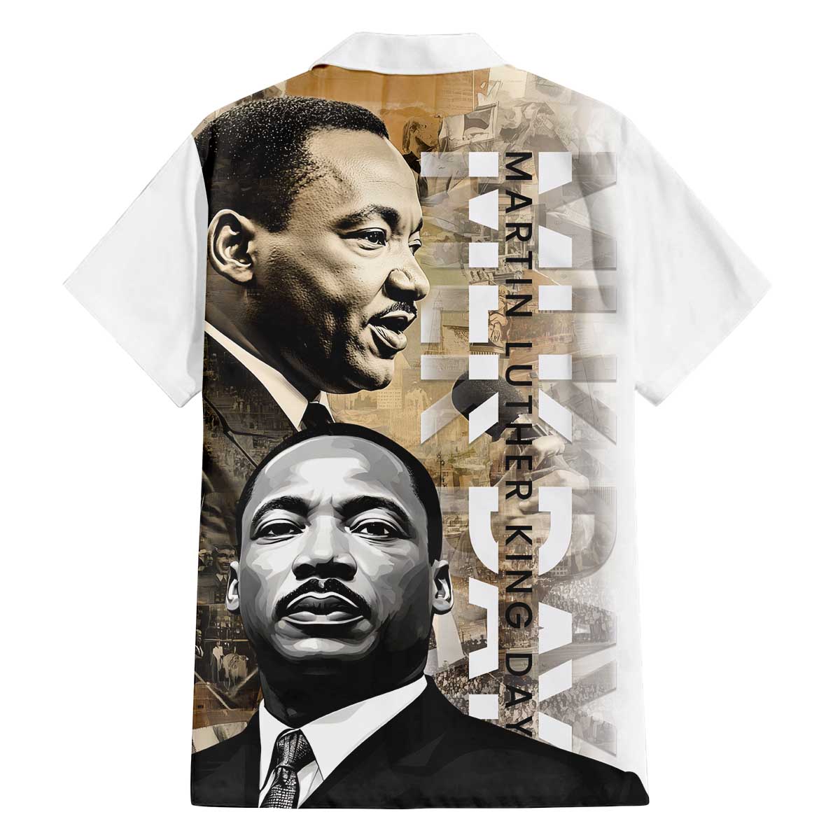 Martin Luther King Jr Day Family Matching Off The Shoulder Long Sleeve Dress and Hawaiian Shirt MLK His Dream Still Matters - Wonder Print Shop