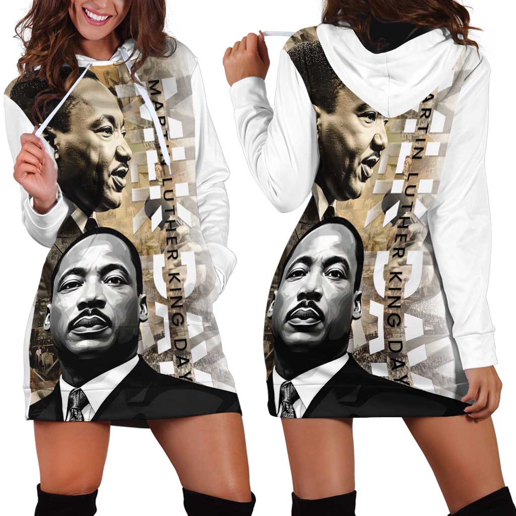Martin Luther King Jr Day Hoodie Dress MLK His Dream Still Matters - Wonder Print Shop