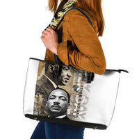 Martin Luther King Jr Day Leather Tote Bag MLK His Dream Still Matters - Wonder Print Shop