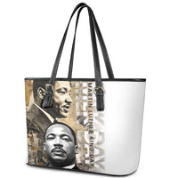 Martin Luther King Jr Day Leather Tote Bag MLK His Dream Still Matters - Wonder Print Shop