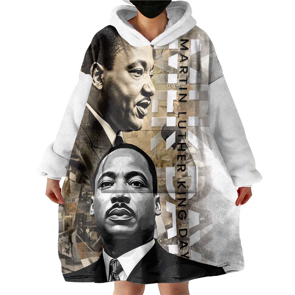 Martin Luther King Jr Day Wearable Blanket Hoodie MLK His Dream Still Matters - Wonder Print Shop
