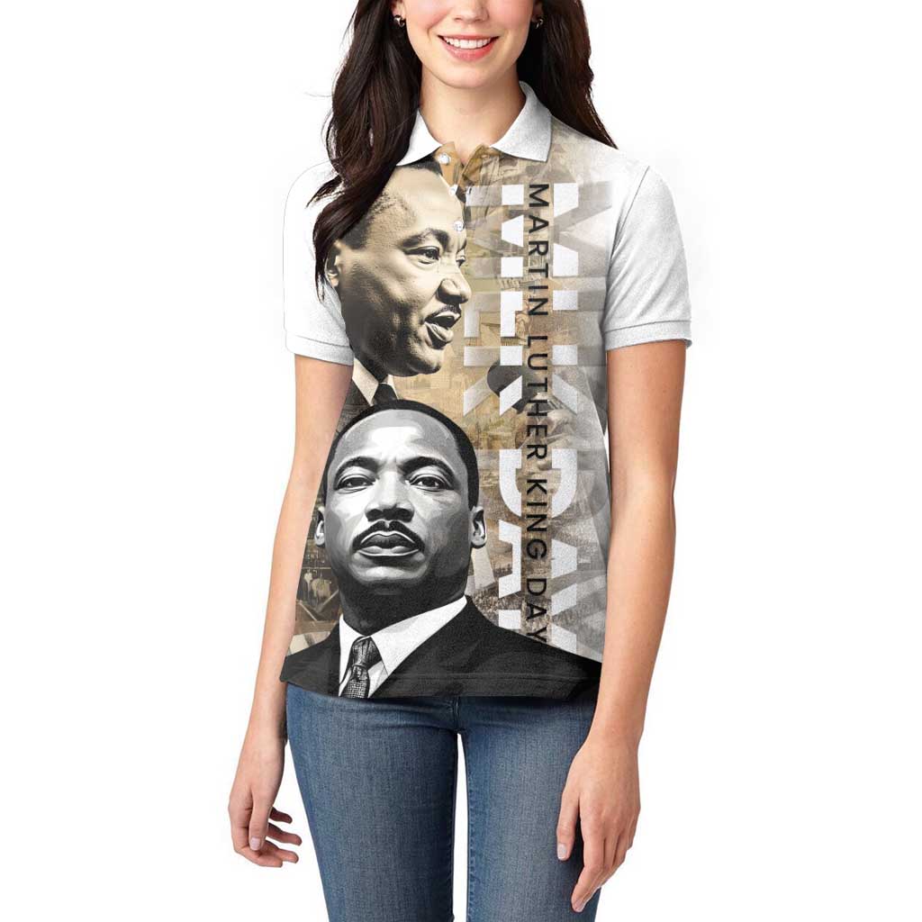 Martin Luther King Jr Day Women Polo Shirt MLK His Dream Still Matters - Wonder Print Shop