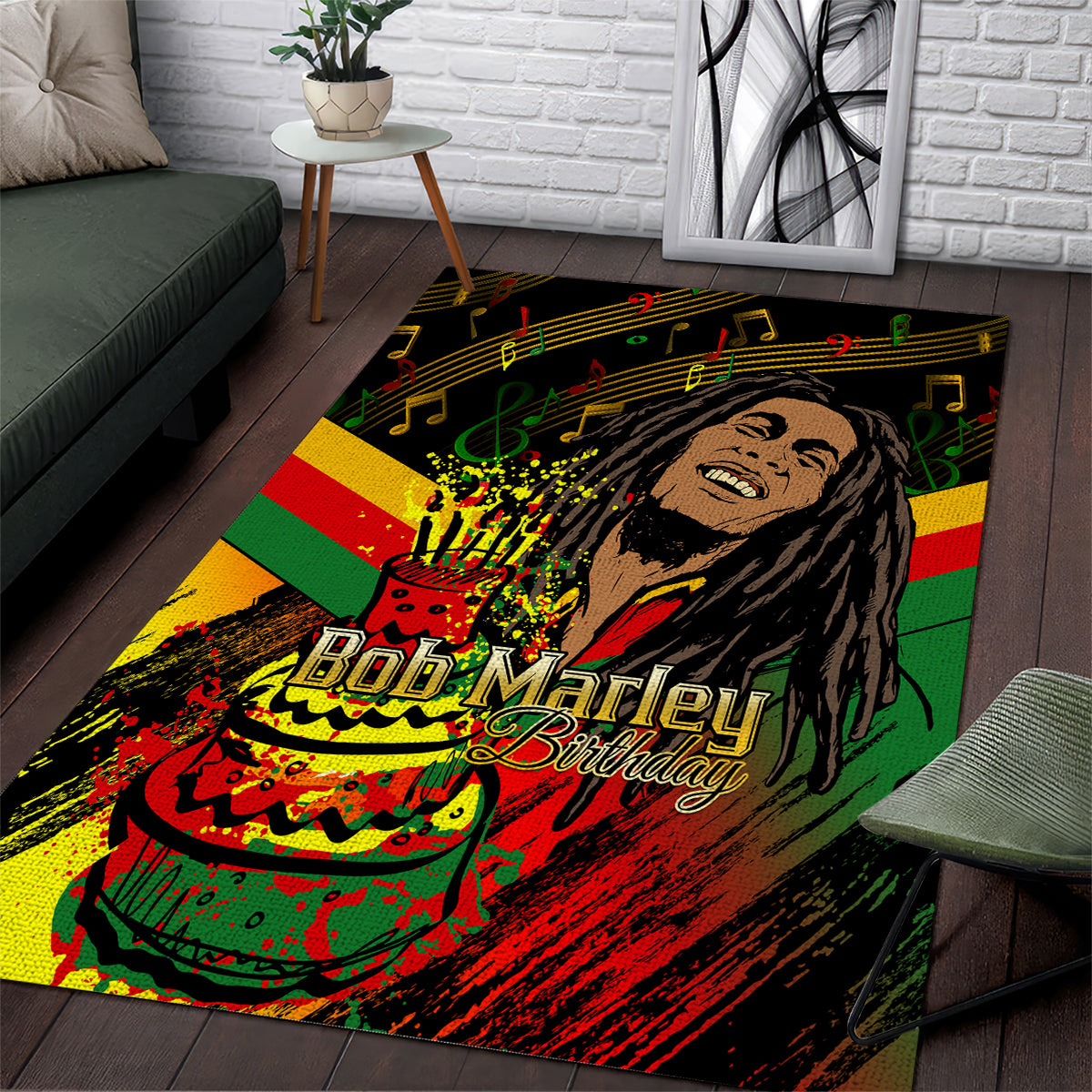 Legend Bob Birthday Area Rug The Father of Reggae - Wonder Print Shop