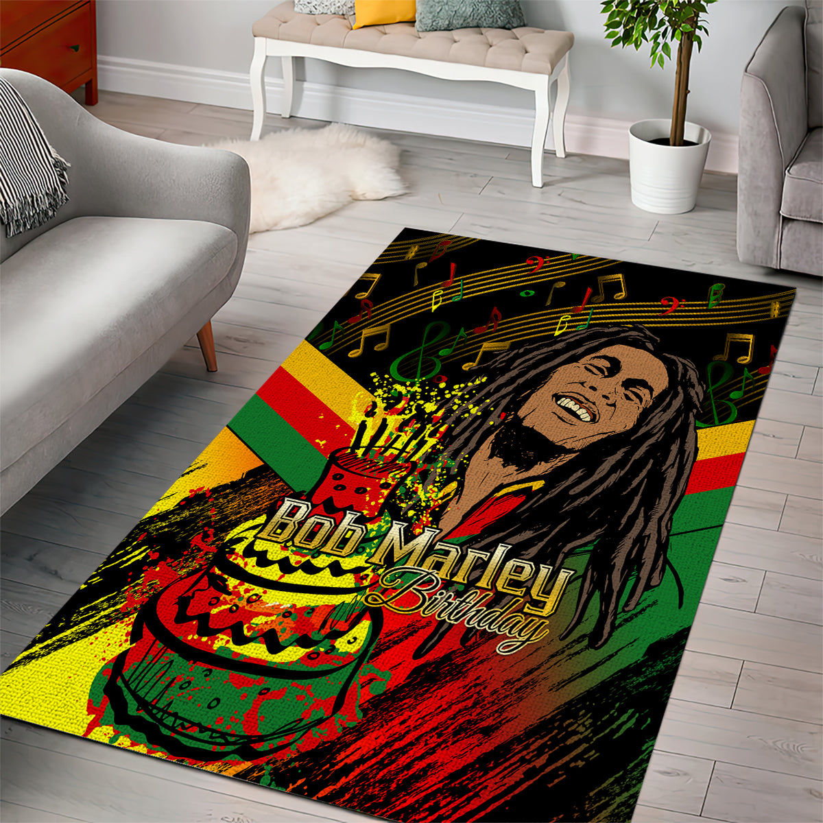 Legend Bob Birthday Area Rug The Father of Reggae - Wonder Print Shop