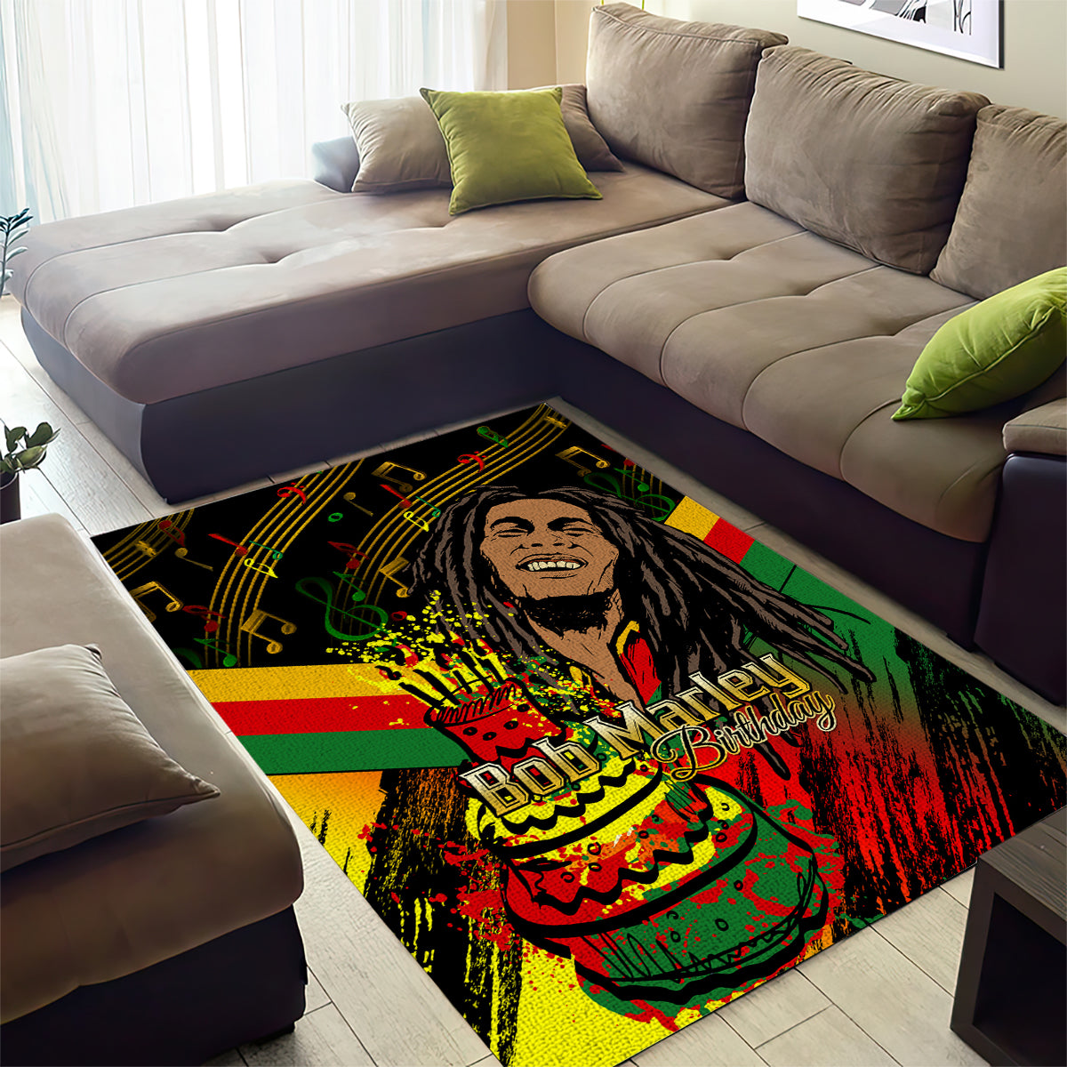 Legend Bob Birthday Area Rug The Father of Reggae - Wonder Print Shop