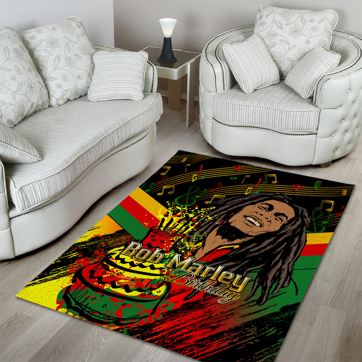 Legend Bob Birthday Area Rug The Father of Reggae - Wonder Print Shop