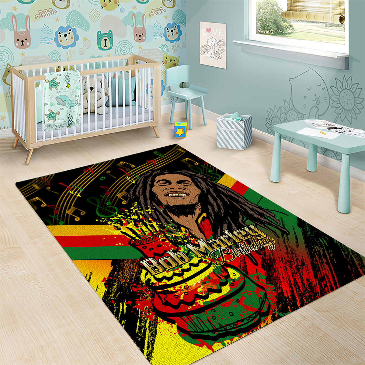 Legend Bob Birthday Area Rug The Father of Reggae - Wonder Print Shop