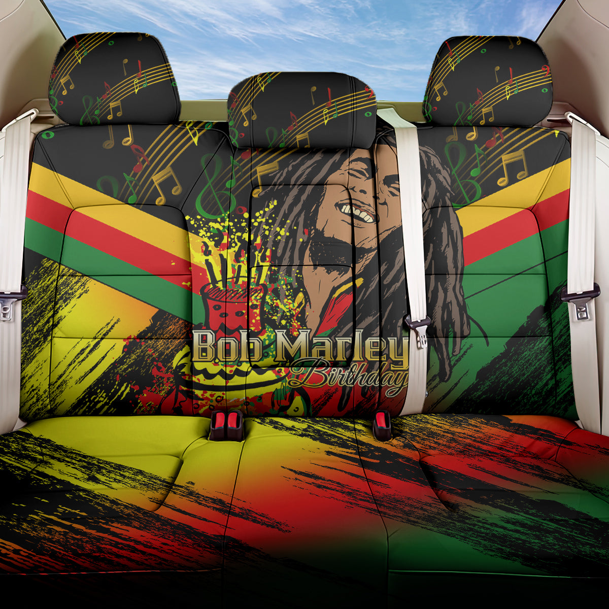 Bob Marley Birthday Back Car Seat Cover The Father of Reggae