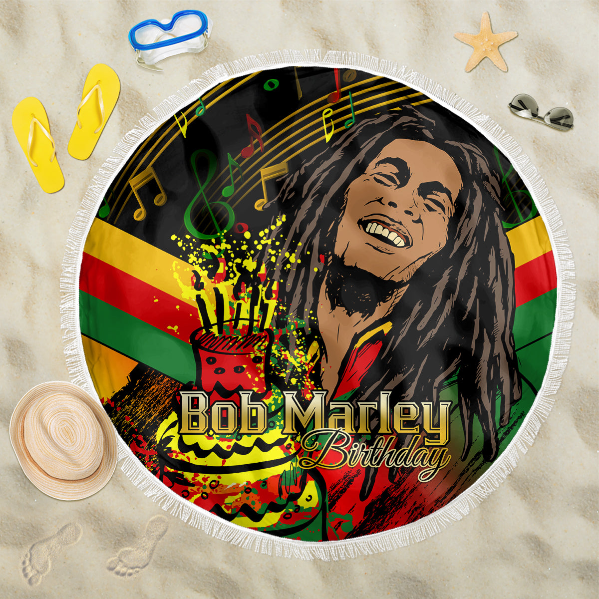 Legend Bob Birthday Beach Blanket The Father of Reggae - Wonder Print Shop