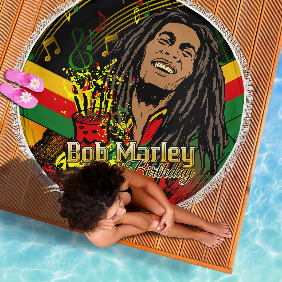 Legend Bob Birthday Beach Blanket The Father of Reggae - Wonder Print Shop