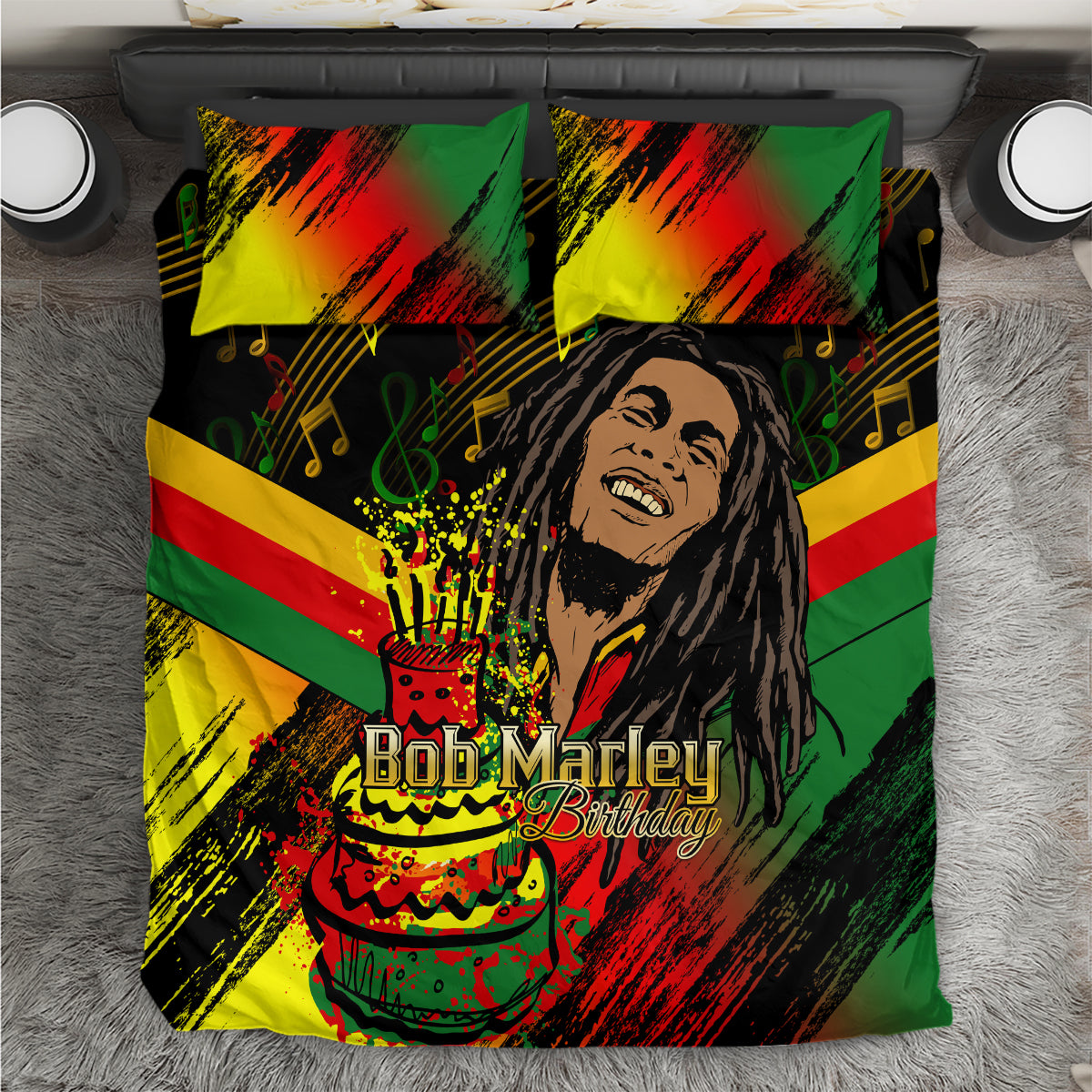 Legend Bob Birthday Bedding Set The Father of Reggae - Wonder Print Shop