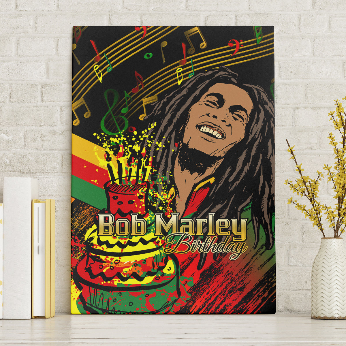 Legend Bob Birthday Canvas Wall Art The Father of Reggae - Wonder Print Shop