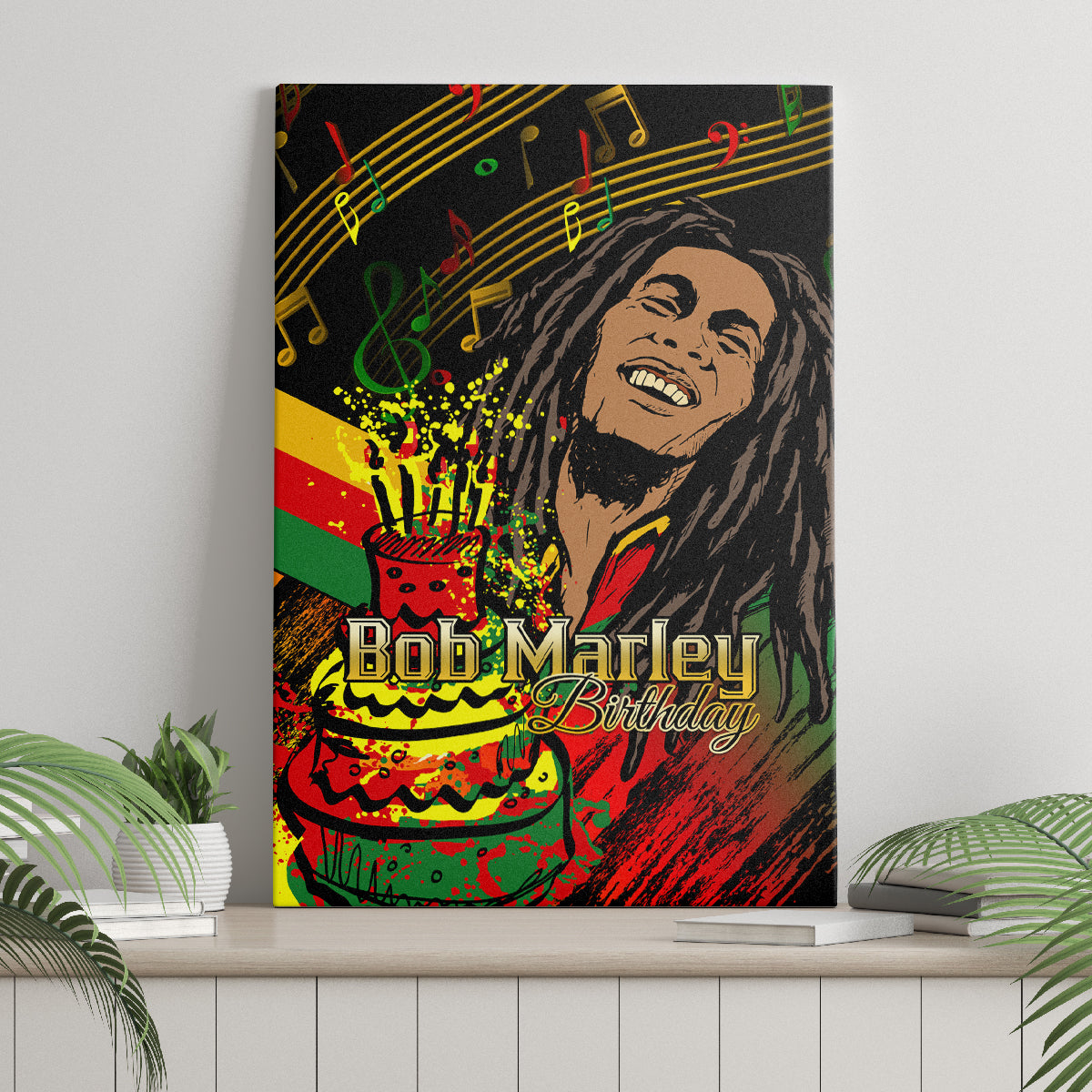 Legend Bob Birthday Canvas Wall Art The Father of Reggae - Wonder Print Shop