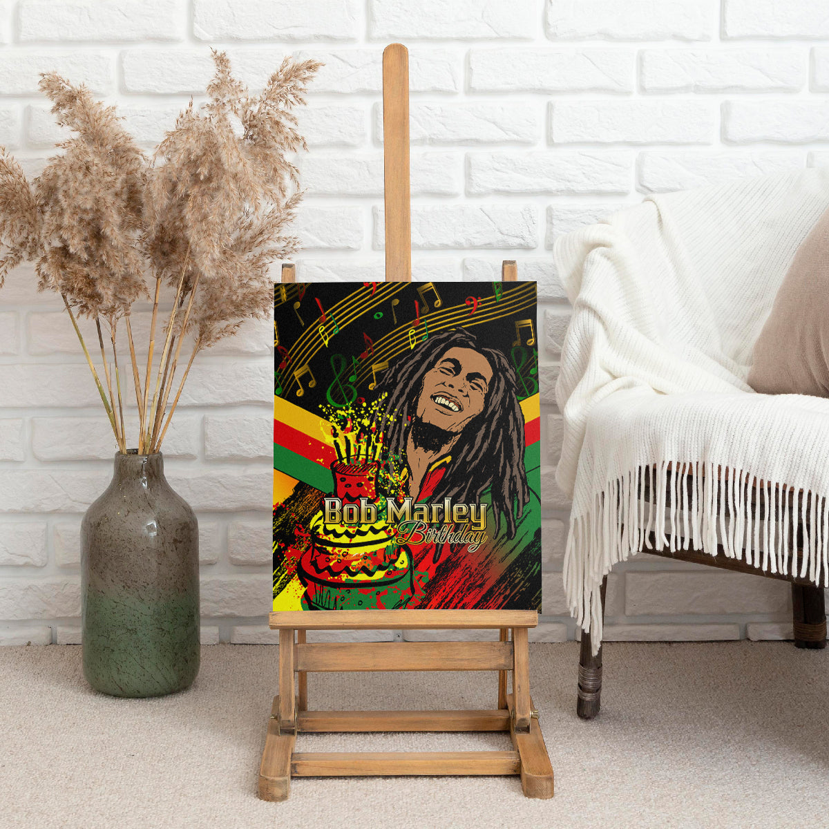 Legend Bob Birthday Canvas Wall Art The Father of Reggae - Wonder Print Shop