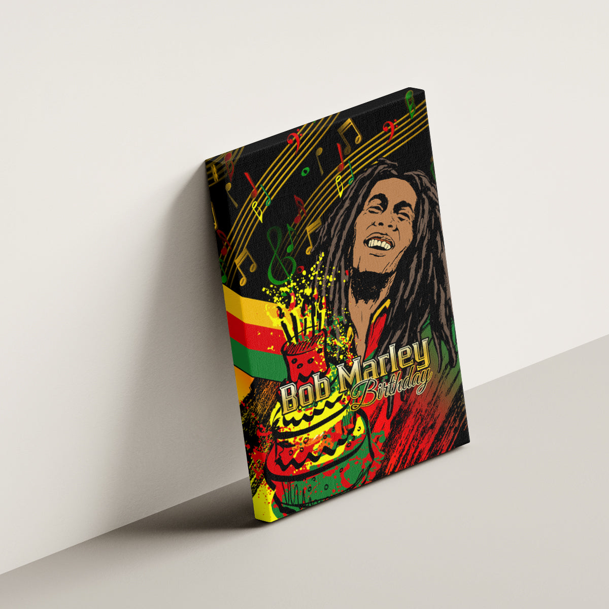 Legend Bob Birthday Canvas Wall Art The Father of Reggae - Wonder Print Shop
