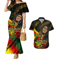 Legend Bob Birthday Couples Matching Mermaid Dress and Hawaiian Shirt The Father of Reggae - Wonder Print Shop
