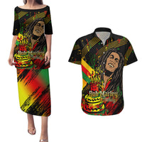 Legend Bob Birthday Couples Matching Puletasi and Hawaiian Shirt The Father of Reggae - Wonder Print Shop