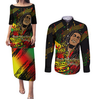 Legend Bob Birthday Couples Matching Puletasi and Long Sleeve Button Shirt The Father of Reggae - Wonder Print Shop