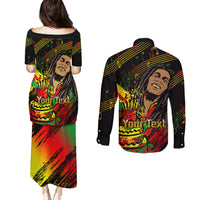 Legend Bob Birthday Couples Matching Puletasi and Long Sleeve Button Shirt The Father of Reggae - Wonder Print Shop