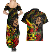 Legend Bob Birthday Couples Matching Summer Maxi Dress and Hawaiian Shirt The Father of Reggae - Wonder Print Shop