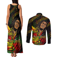 Legend Bob Birthday Couples Matching Tank Maxi Dress and Long Sleeve Button Shirt The Father of Reggae - Wonder Print Shop