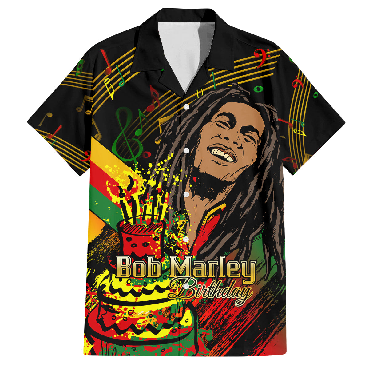 Legend Bob Birthday Family Matching Long Sleeve Bodycon Dress and Hawaiian Shirt The Father of Reggae - Wonder Print Shop