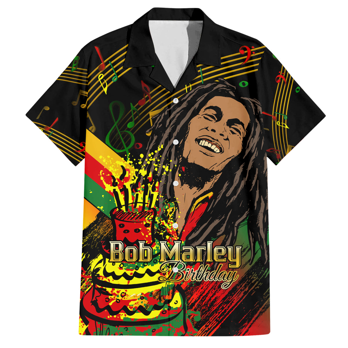 Legend Bob Birthday Family Matching Short Sleeve Bodycon Dress and Hawaiian Shirt The Father of Reggae - Wonder Print Shop