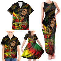 Legend Bob Birthday Family Matching Tank Maxi Dress and Hawaiian Shirt The Father of Reggae - Wonder Print Shop