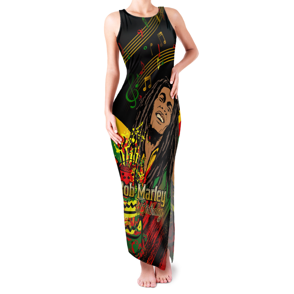 Legend Bob Birthday Family Matching Tank Maxi Dress and Hawaiian Shirt The Father of Reggae - Wonder Print Shop