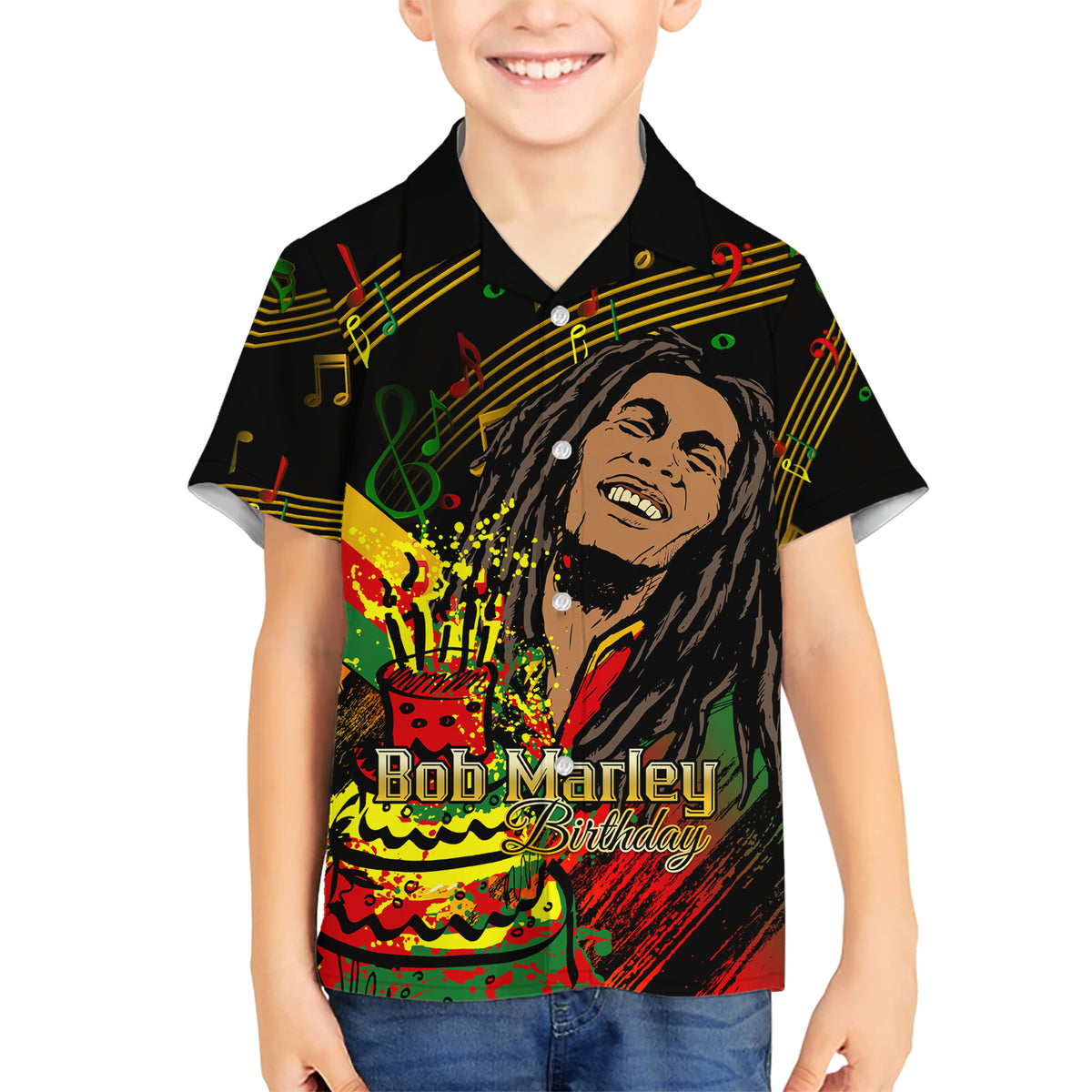 Legend Bob Birthday Hawaiian Shirt The Father of Reggae - Wonder Print Shop