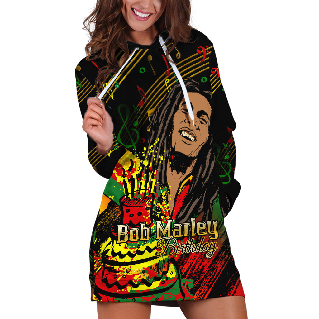 Legend Bob Birthday Hoodie Dress The Father of Reggae - Wonder Print Shop