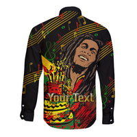 Legend Bob Birthday Long Sleeve Button Shirt The Father of Reggae - Wonder Print Shop