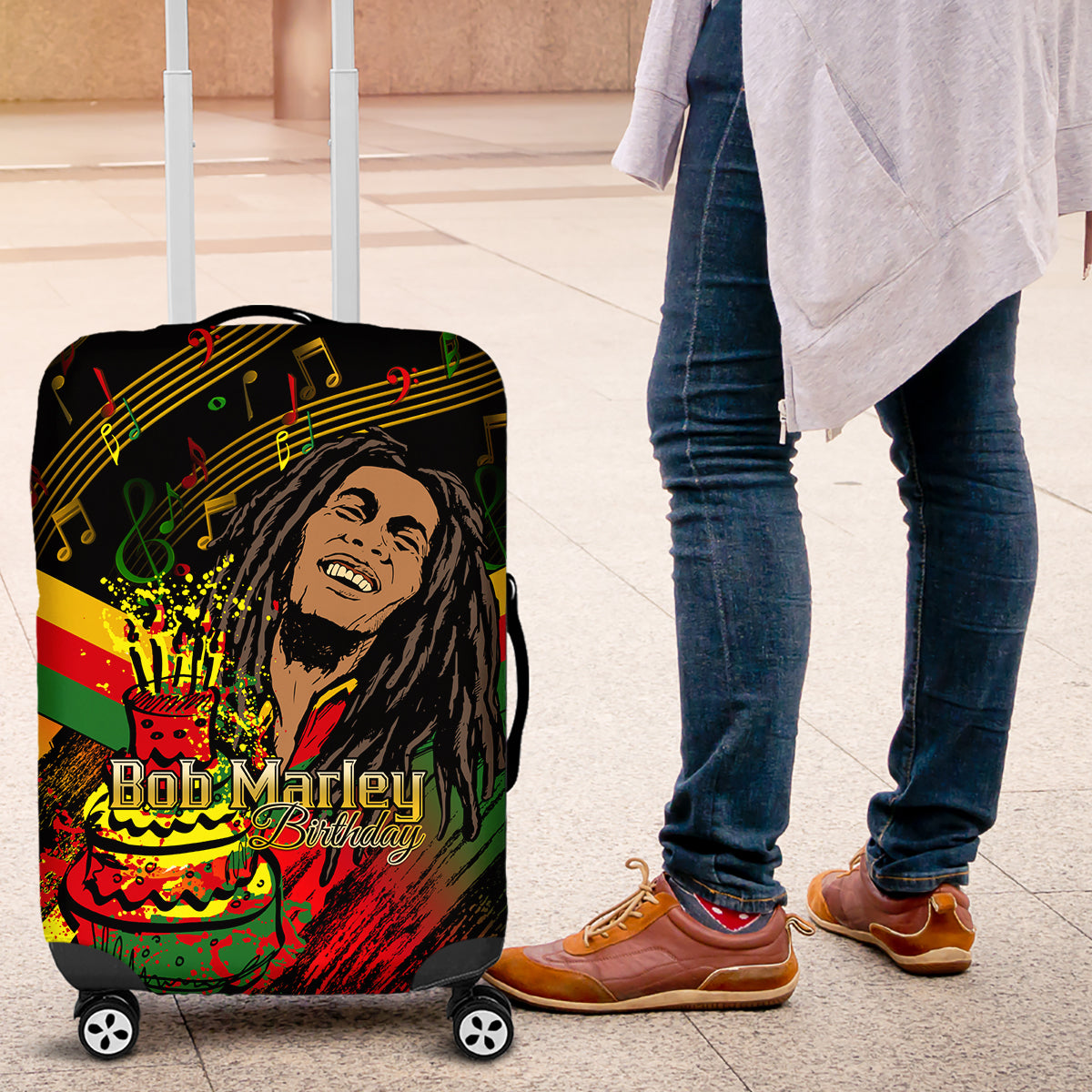 Bob Marley Birthday Luggage Cover The Father of Reggae