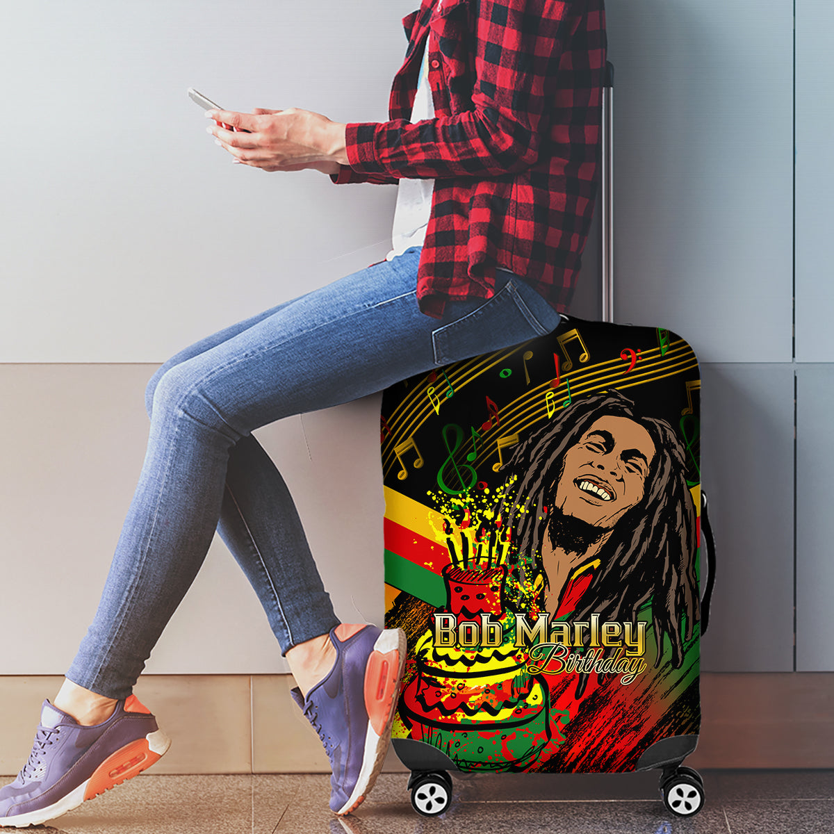 Legend Bob Birthday Luggage Cover The Father of Reggae - Wonder Print Shop