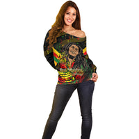 Legend Bob Birthday Off Shoulder Sweater The Father of Reggae - Wonder Print Shop