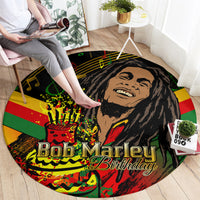 Bob Marley Birthday Round Carpet The Father of Reggae