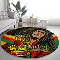 Bob Marley Birthday Round Carpet The Father of Reggae