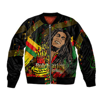 Legend Bob Birthday Sleeve Zip Bomber Jacket The Father of Reggae - Wonder Print Shop