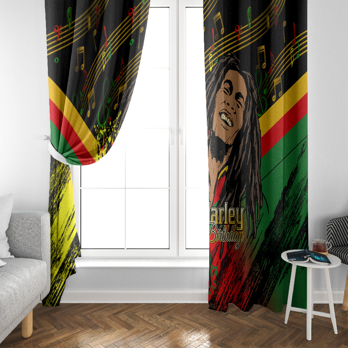 Legend Bob Birthday Window Curtain The Father of Reggae - Wonder Print Shop