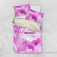 Happy International Women Day 2024 Bedding Set Inspire Inclusion - Wonder Print Shop