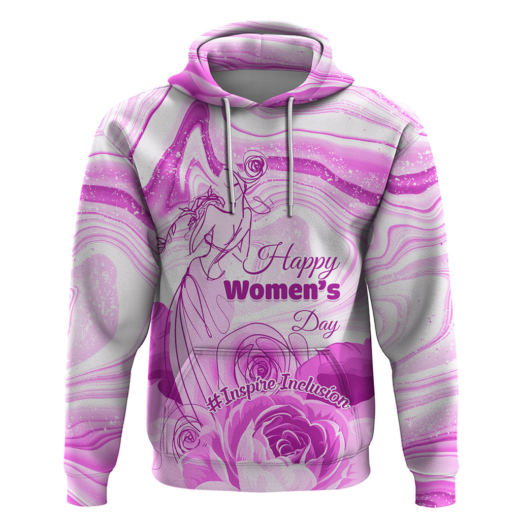 Happy International Women Day 2024 Hoodie Inspire Inclusion - Wonder Print Shop