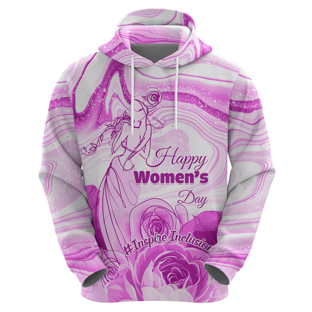 Happy International Women Day 2024 Hoodie Inspire Inclusion - Wonder Print Shop
