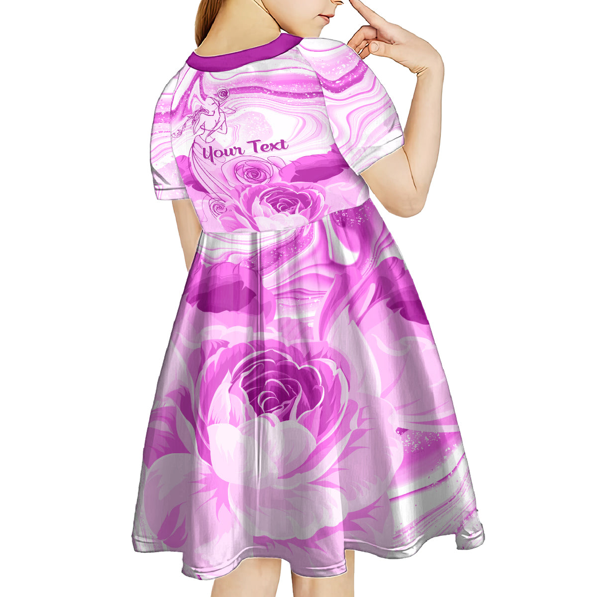 Happy International Women Day 2024 Kid Short Sleeve Dress Inspire Inclusion - Wonder Print Shop