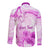 Happy International Women Day 2024 Long Sleeve Button Shirt Inspire Inclusion - Wonder Print Shop