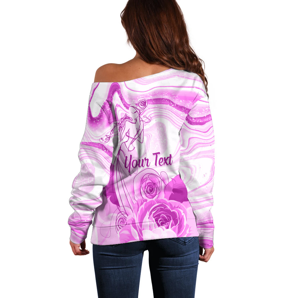 Happy International Women Day 2024 Off Shoulder Sweater Inspire Inclusion - Wonder Print Shop