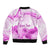 Happy International Women Day 2024 Sleeve Zip Bomber Jacket Inspire Inclusion - Wonder Print Shop