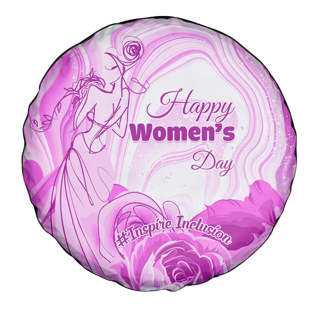 Happy International Women Day 2024 Spare Tire Cover Inspire Inclusion - Wonder Print Shop