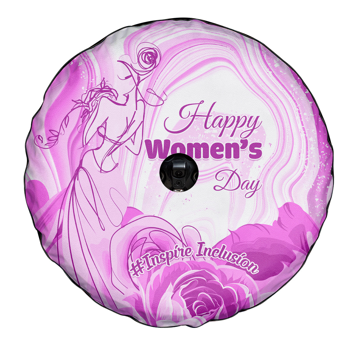 Happy International Women Day 2024 Spare Tire Cover Inspire Inclusion - Wonder Print Shop