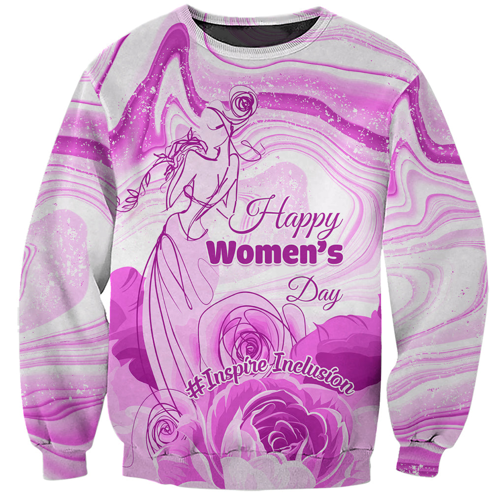Happy International Women Day 2024 Sweatshirt Inspire Inclusion - Wonder Print Shop