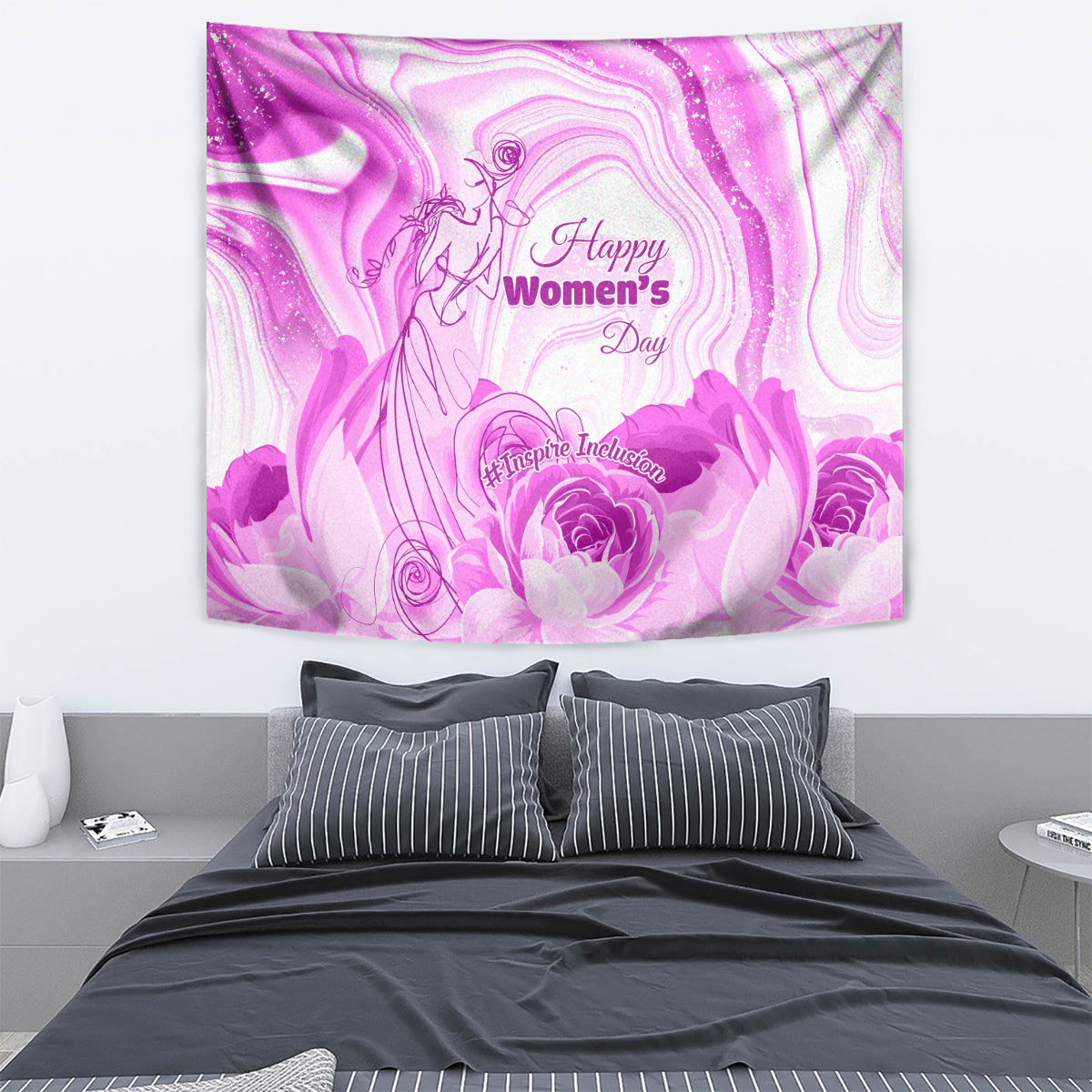 Happy International Women Day 2024 Tapestry Inspire Inclusion - Wonder Print Shop